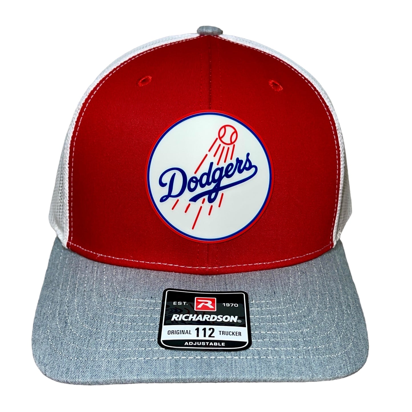 Los Angeles Dodgers 3D Snapback Trucker Hat- Red/ White/ Heather Grey - Ten Gallon Hat Co.