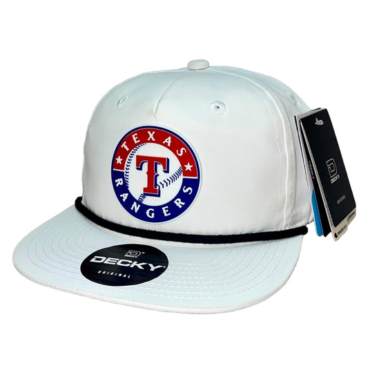 Texas Rangers 3D Classic Rope Hat- White/ Black