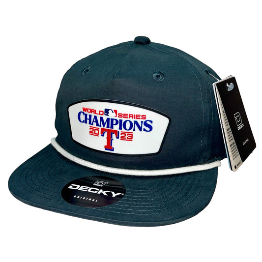 Texas Rangers 2023 World Series Champions 3D Classic Rope Hat- Charcoal/ White