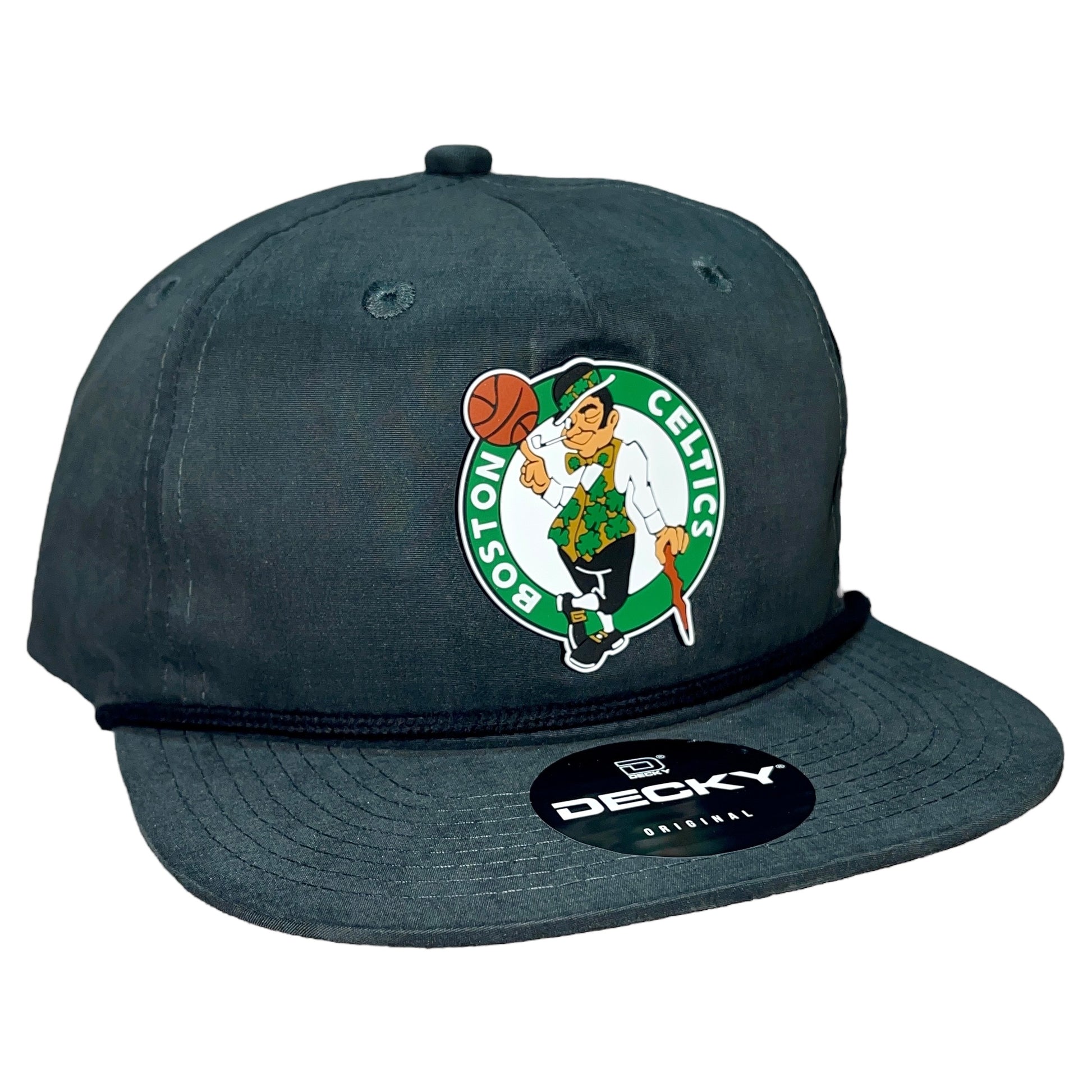 Boston Celtics 3D Classic Rope Hat- Charcoal/ Black - Ten Gallon Hat Co.