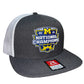 Michigan College Football Playoff 2023 National Champions Wool Blend Flat Bill Hat- Heather Charcoal/ White - Ten Gallon Hat Co.