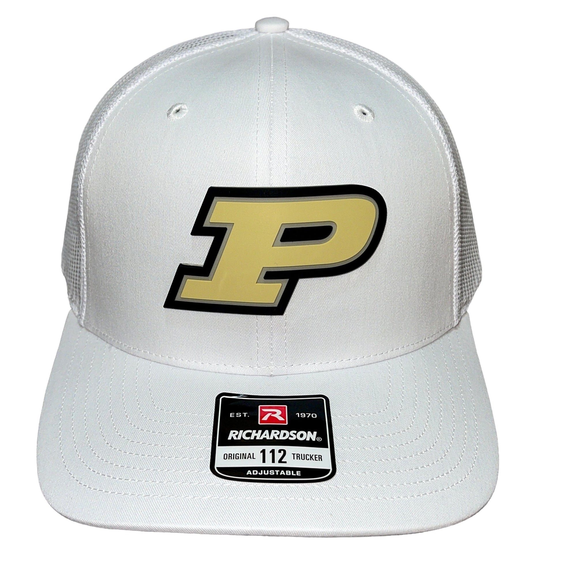 Purdue Boilermakers 3D Snapback Trucker Hat- White - Ten Gallon Hat Co.