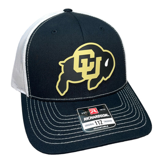 Colorado Buffaloes 3D Snapback Trucker Hat- Black/ White