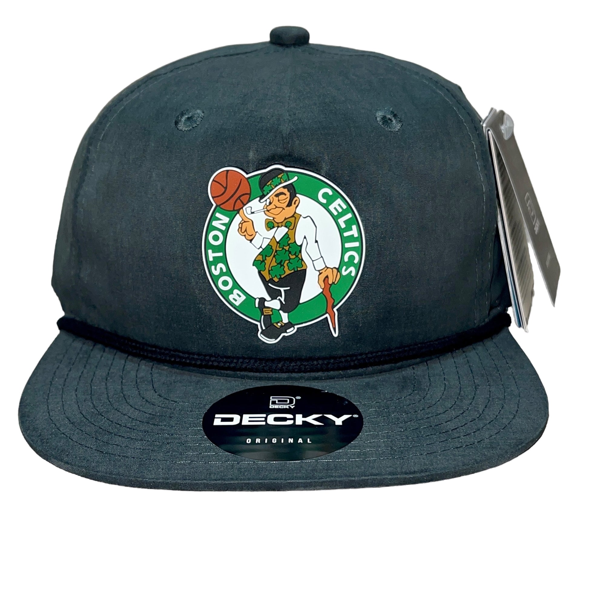 Boston Celtics 3D Classic Rope Hat- Charcoal/ Black - Ten Gallon Hat Co.