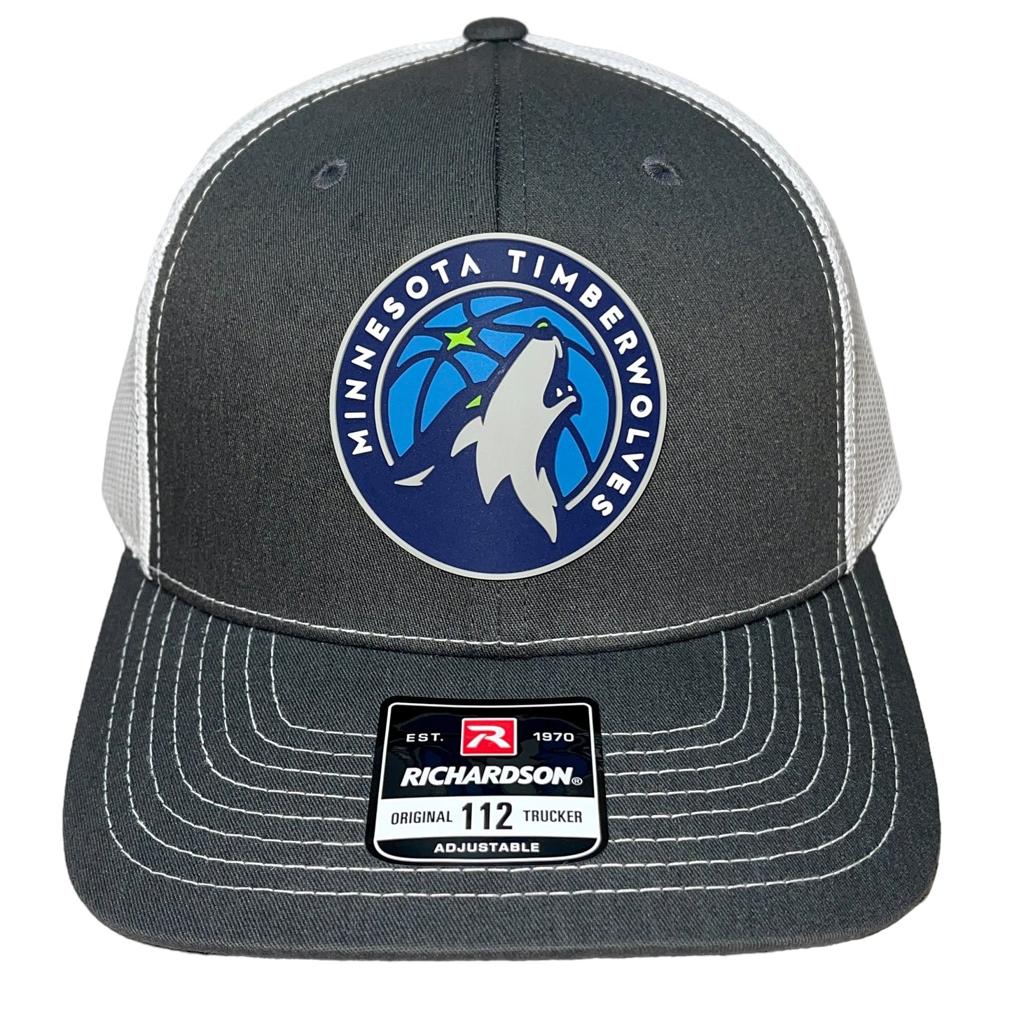 Minnesota Timberwolves 3D Snapback Trucker Hat- Charcoal/ White - Ten Gallon Hat Co.