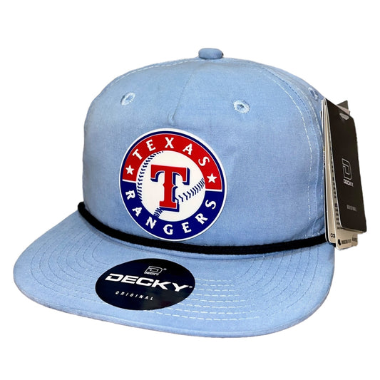 Texas Rangers 3D Classic Rope Hat- Sky/ Black