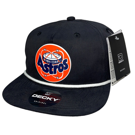 Houston Astros Retro 3D Classic Rope Hat- Black/ White