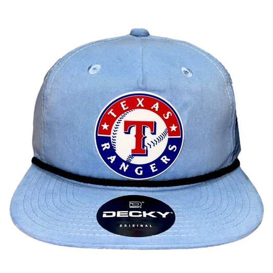 Texas Rangers 3D Classic Rope Hat- Sky/ Black