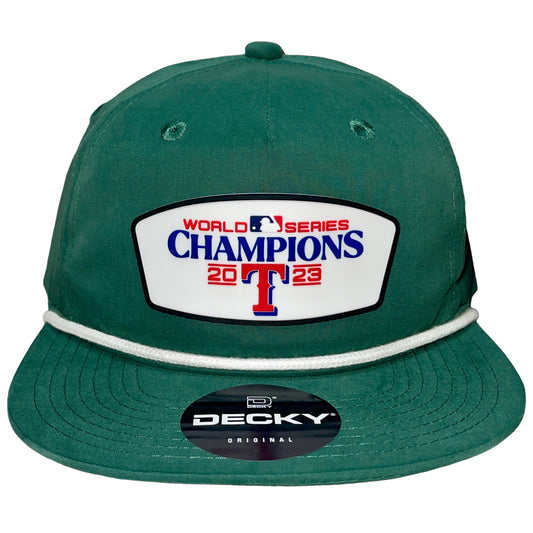 Texas Rangers 2023 World Series Champions 3D Classic Rope Hat- Forest/ White