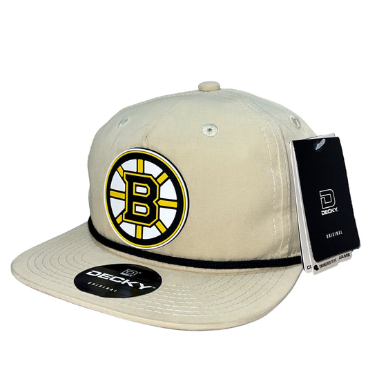 Boston Bruins 3D Classic Rope Hat- Birch/ Black - Ten Gallon Hat Co.