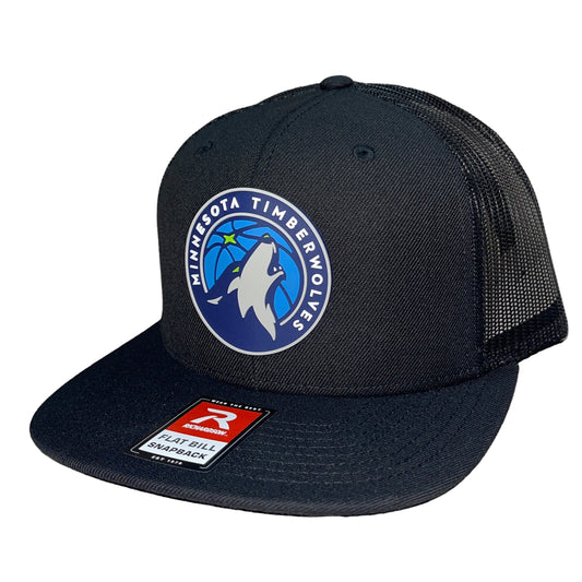 Minnesota Timberwolves 3D Wool Blend Flat Bill Hat- Black - Ten Gallon Hat Co.