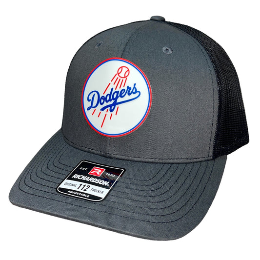 Los Angeles Dodgers 3D Snapback Trucker Hat- Charcoal/ Black - Ten Gallon Hat Co.