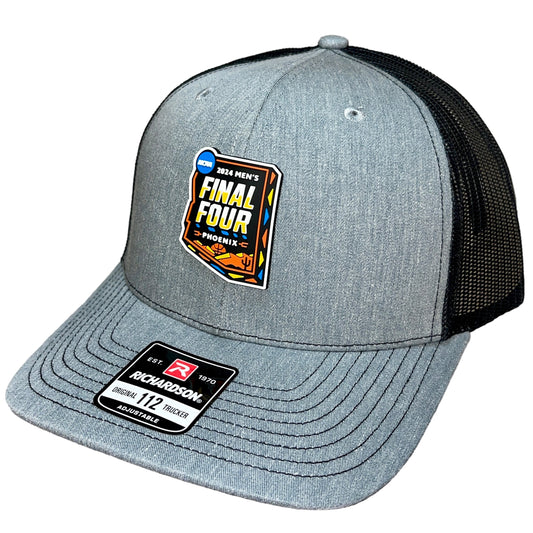 2024 March Madness- Final Four 3D Snapback Trucker Hat- Heather Grey/ Black