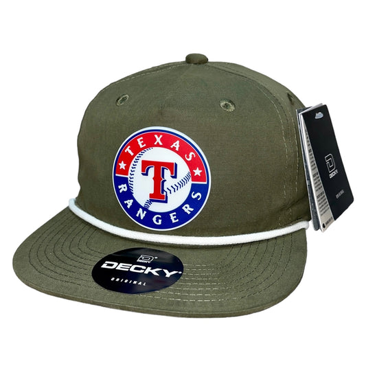 Texas Rangers 3D Classic Rope Hat- Olive/ White