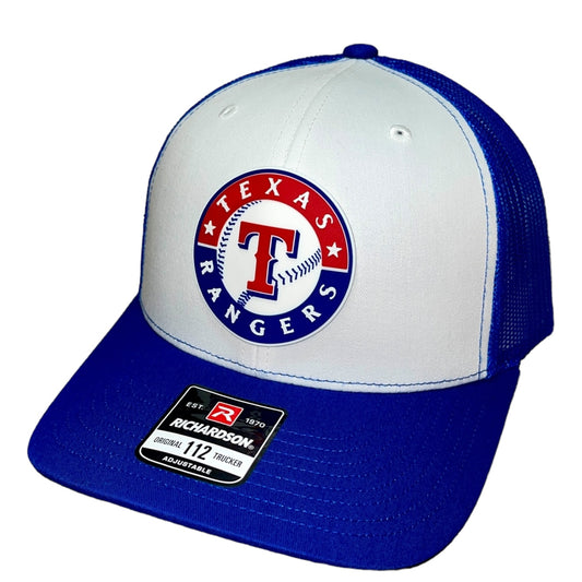 Texas Rangers 3D Snapback Trucker Hat- White/ Royal