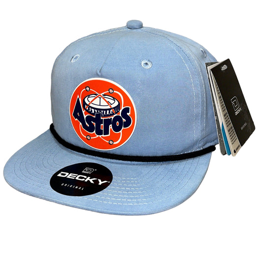 Houston Astros Retro 3D Classic Rope Hat- Sky/ Black