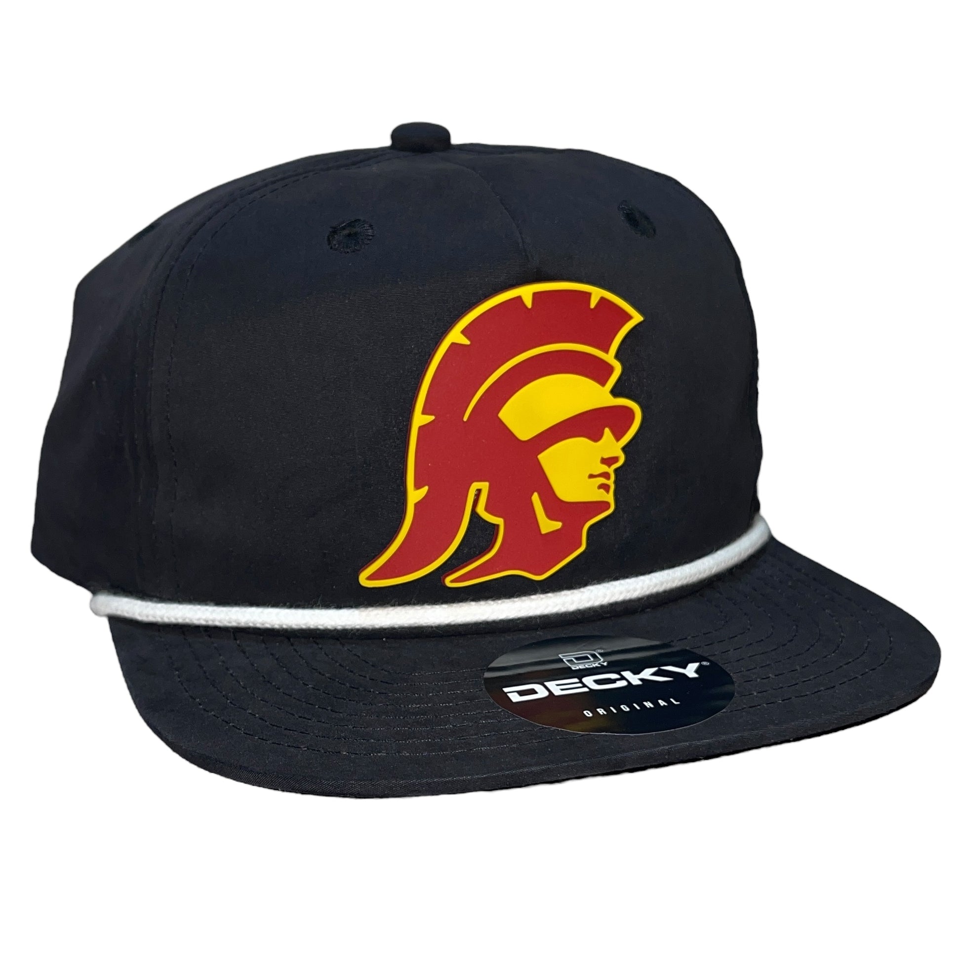 USC Trojans 3D Classic Rope Hat- Black/ White - Ten Gallon Hat Co.
