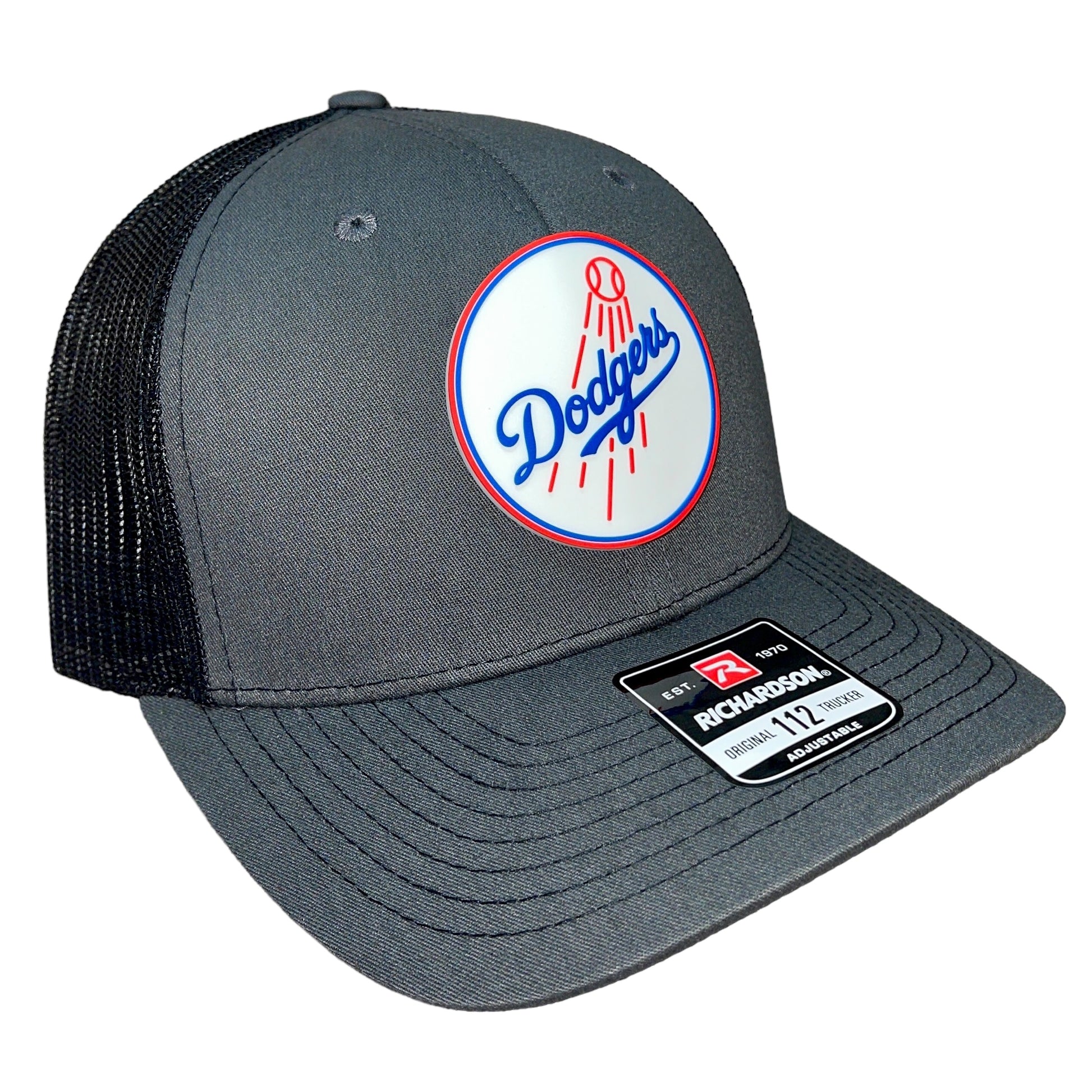 Los Angeles Dodgers 3D Snapback Trucker Hat- Charcoal/ Black - Ten Gallon Hat Co.