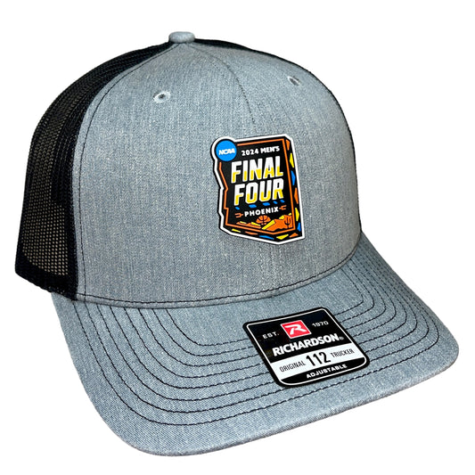 2024 March Madness- Final Four 3D Snapback Trucker Hat- Heather Grey/ Black