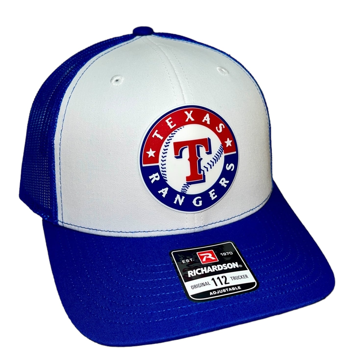 Texas Rangers 3D Snapback Trucker Hat- White/ Royal