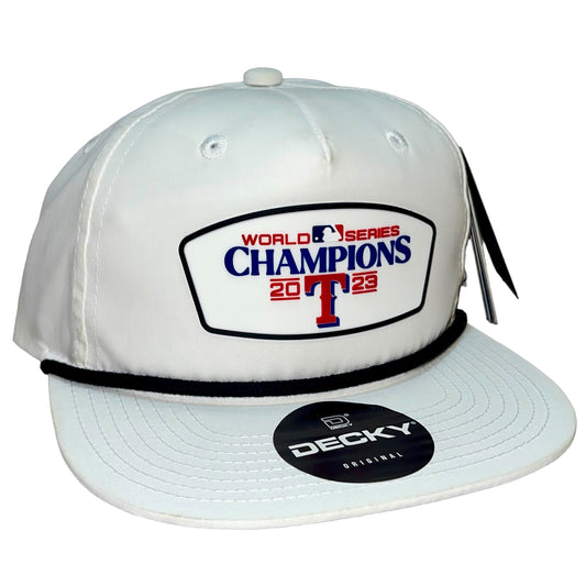 Texas Rangers 2023 World Series Champions 3D Classic Rope Hat- White/ Black