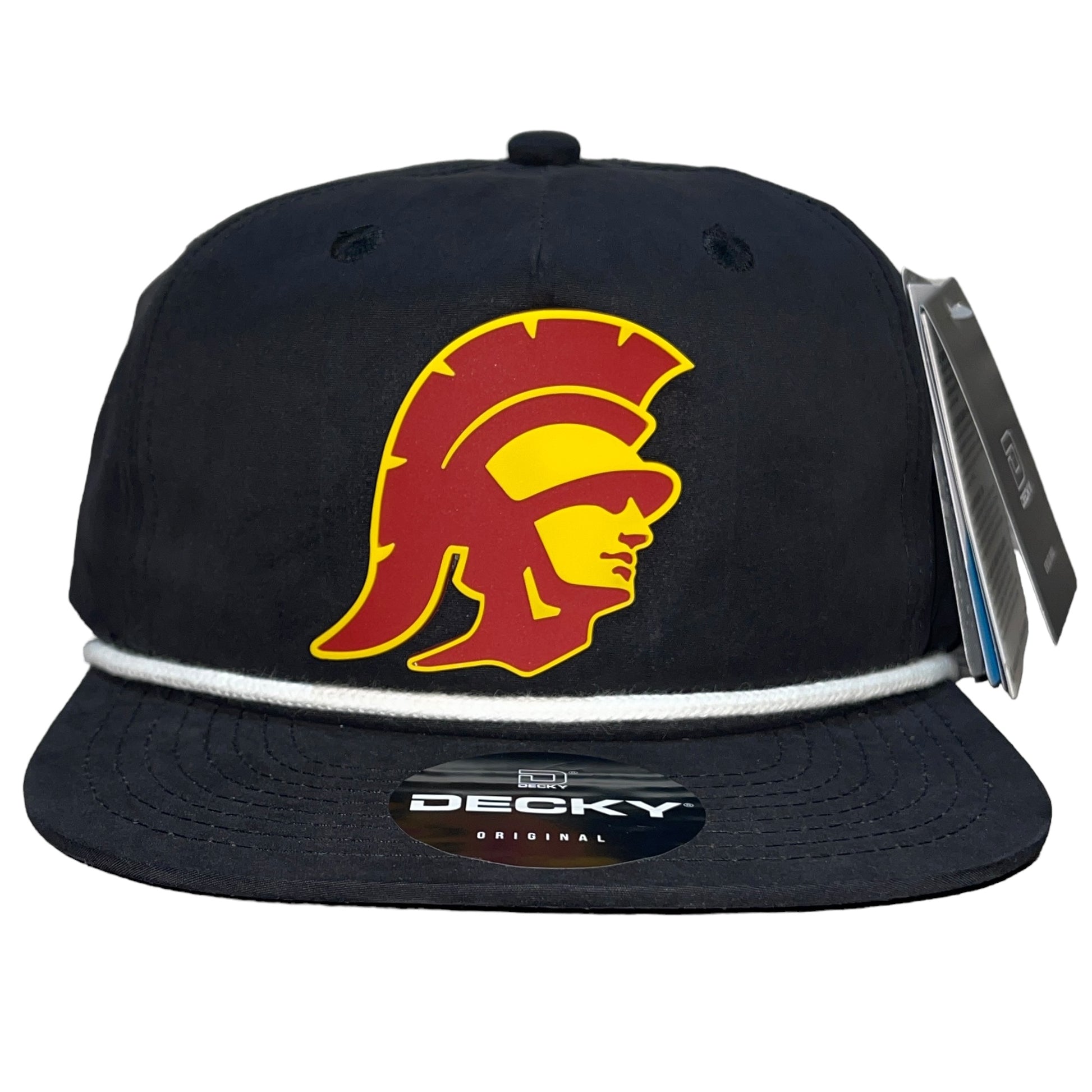 USC Trojans 3D Classic Rope Hat- Black/ White - Ten Gallon Hat Co.