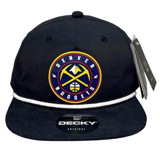 Denver Nuggets 3D Classic Rope Hat- Black/ White - Ten Gallon Hat Co.