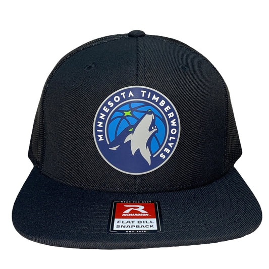 Minnesota Timberwolves 3D Wool Blend Flat Bill Hat- Black - Ten Gallon Hat Co.