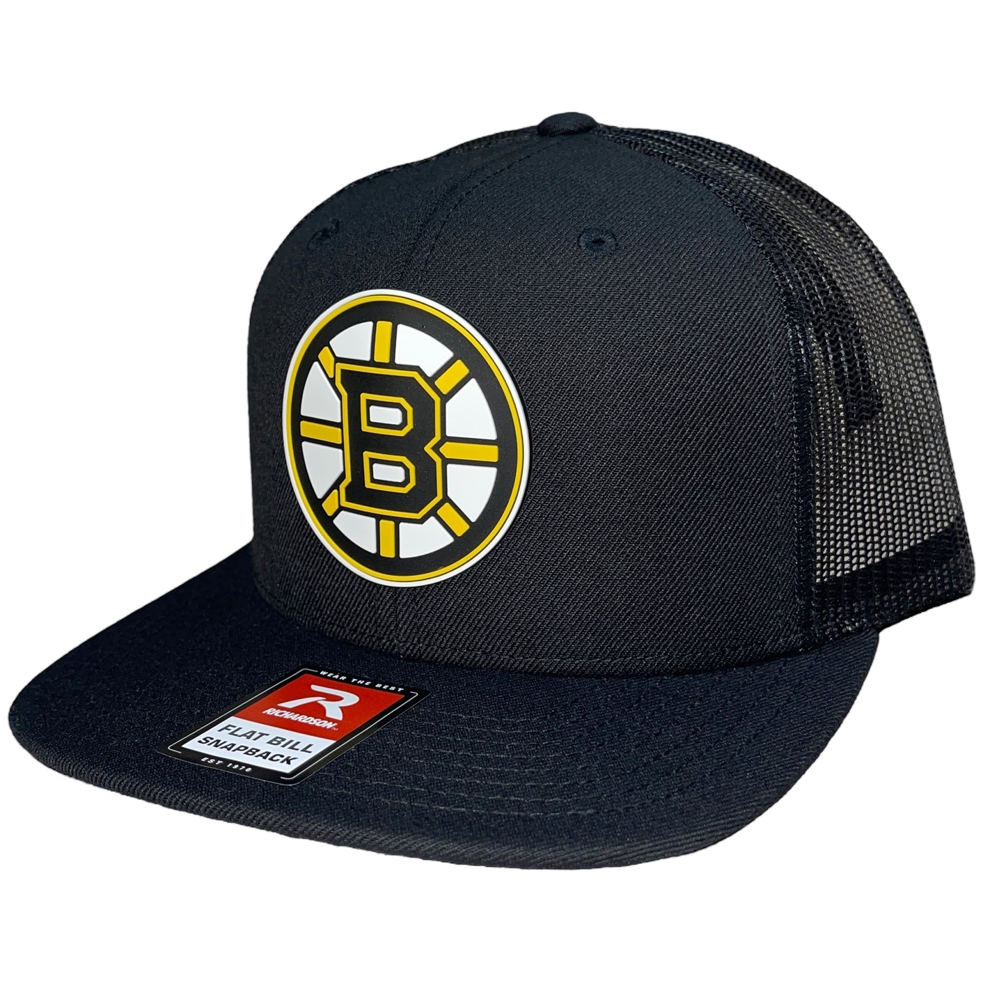 Boston Bruins 3D Wool Blend Flat Bill Hat- Black - Ten Gallon Hat Co.