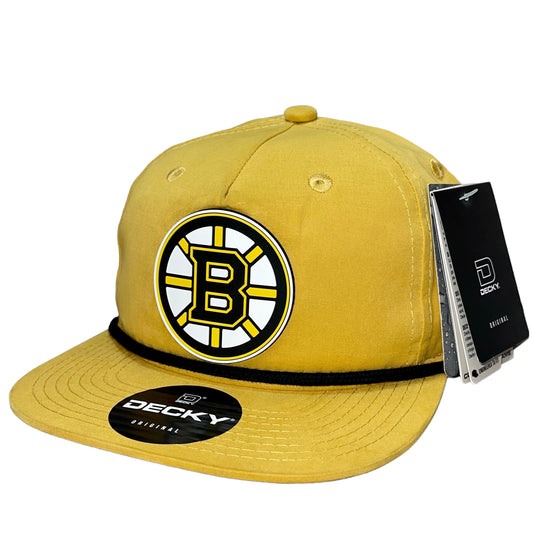 Boston Bruins 3D Classic Rope Hat- Biscuit/ Black - Ten Gallon Hat Co.