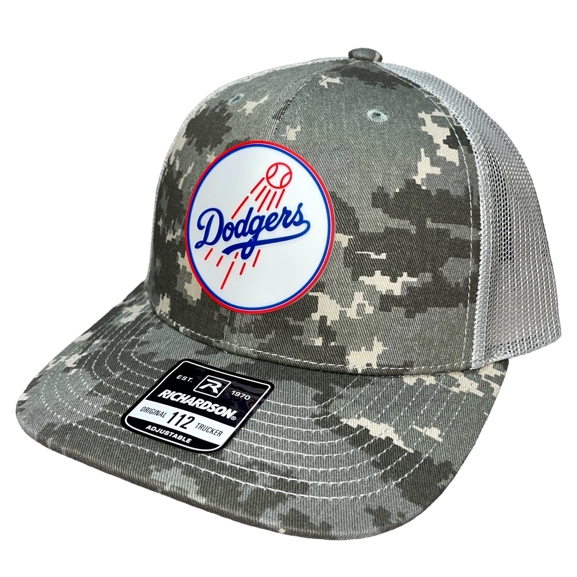 Los Angeles Dodgers 3D Snapback Trucker Hat- Military Digital Camo - Ten Gallon Hat Co.