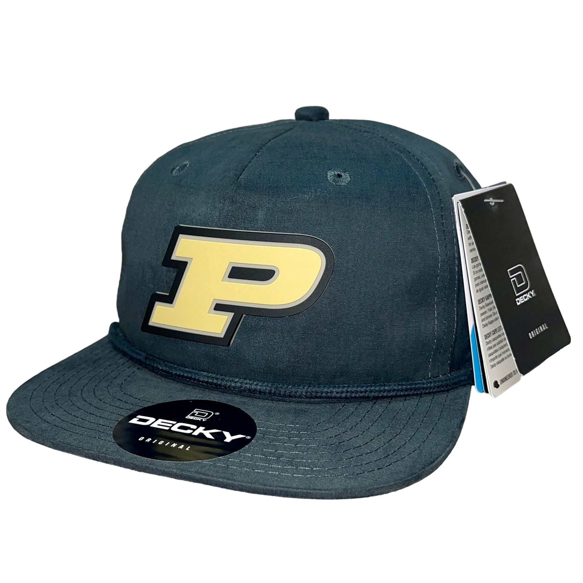 Purdue Boilermakers 3D Classic Rope Hat- Charcoal - Ten Gallon Hat Co.