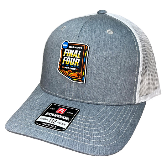 2024 March Madness- Final Four 3D Snapback Trucker Hat- Heather Grey/ White