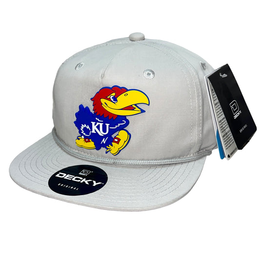 Kansas Jayhawks 3D Classic Rope Hat- Grey