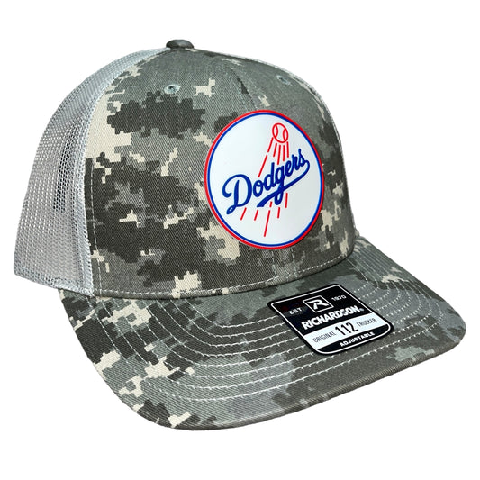 Los Angeles Dodgers 3D Snapback Trucker Hat- Military Digital Camo - Ten Gallon Hat Co.