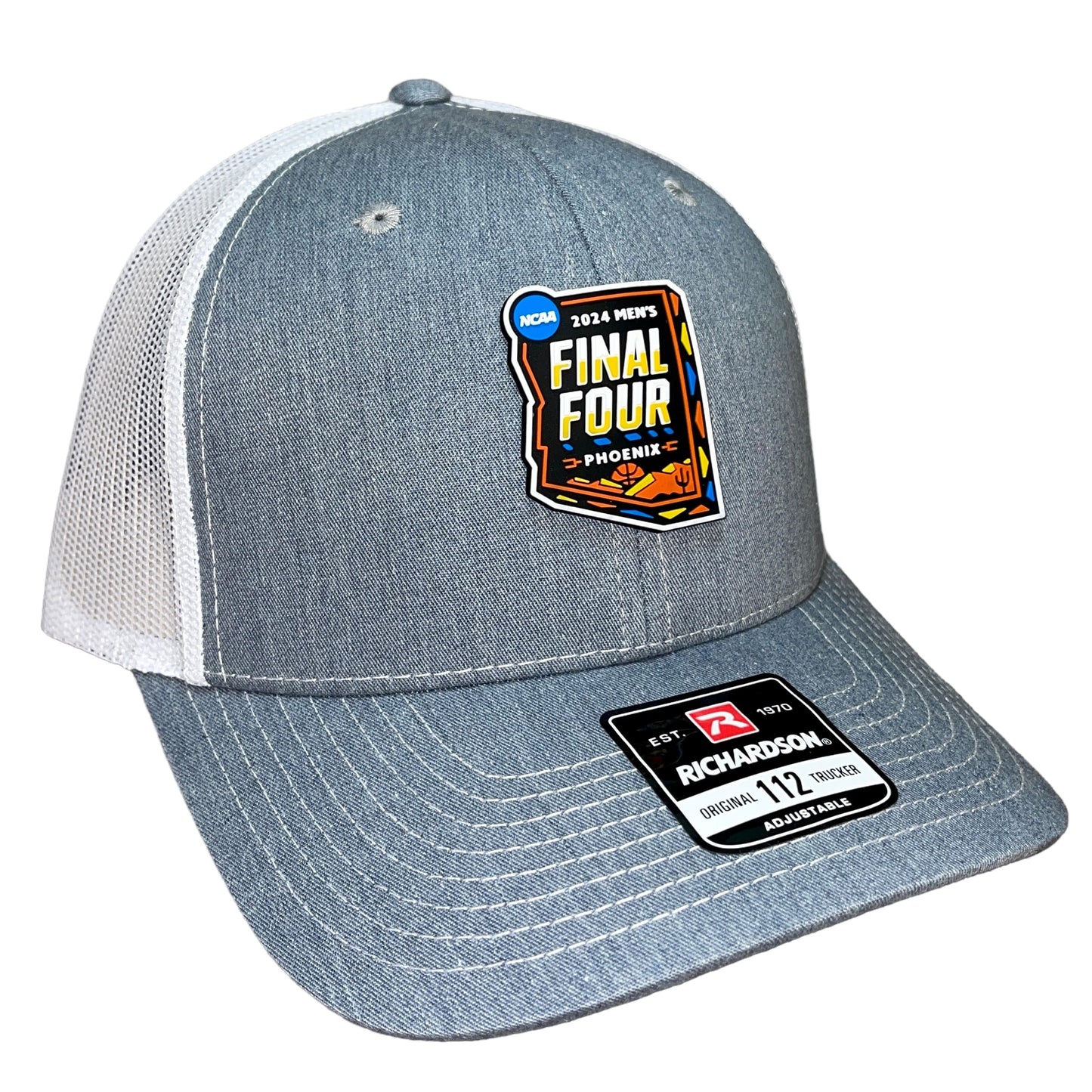 2024 March Madness- Final Four 3D Snapback Trucker Hat- Heather Grey/ White