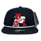 Arkansas Razorbacks- Leaning A 3D Classic Rope Hat- Black/ White - Ten Gallon Hat Co.