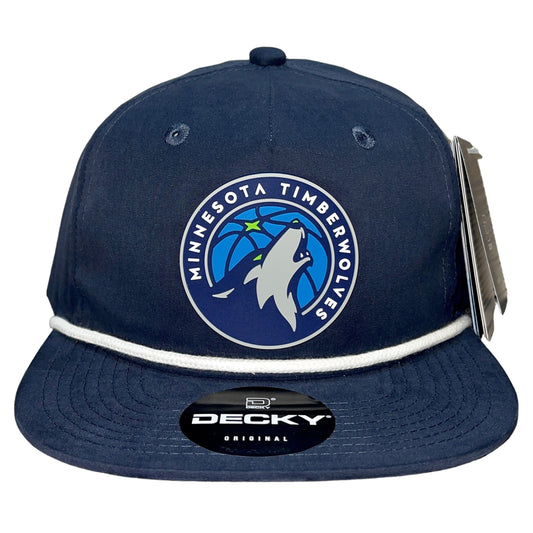 Minnesota Timberwolves 3D Classic Rope Hat- Navy/ White - Ten Gallon Hat Co.