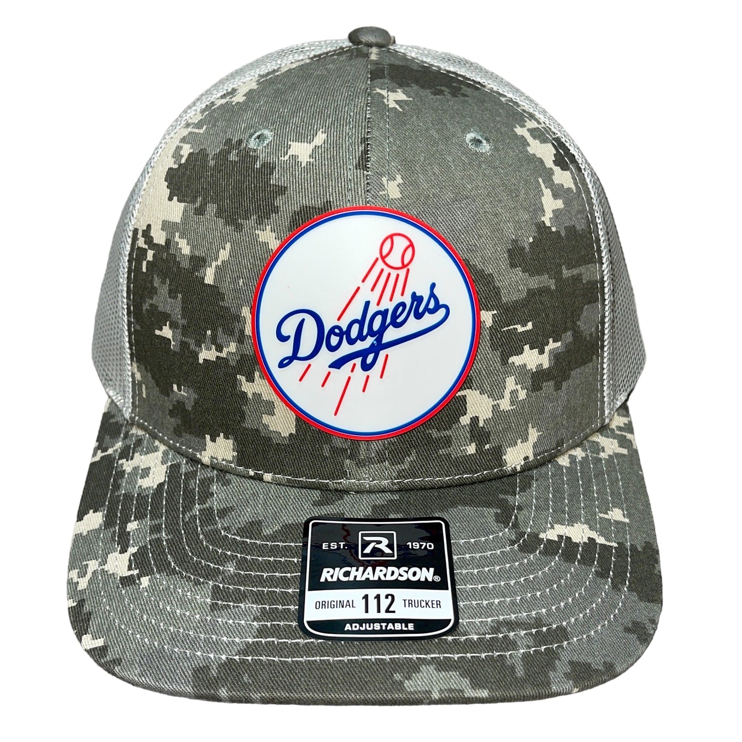 Los Angeles Dodgers 3D Snapback Trucker Hat- Military Digital Camo - Ten Gallon Hat Co.