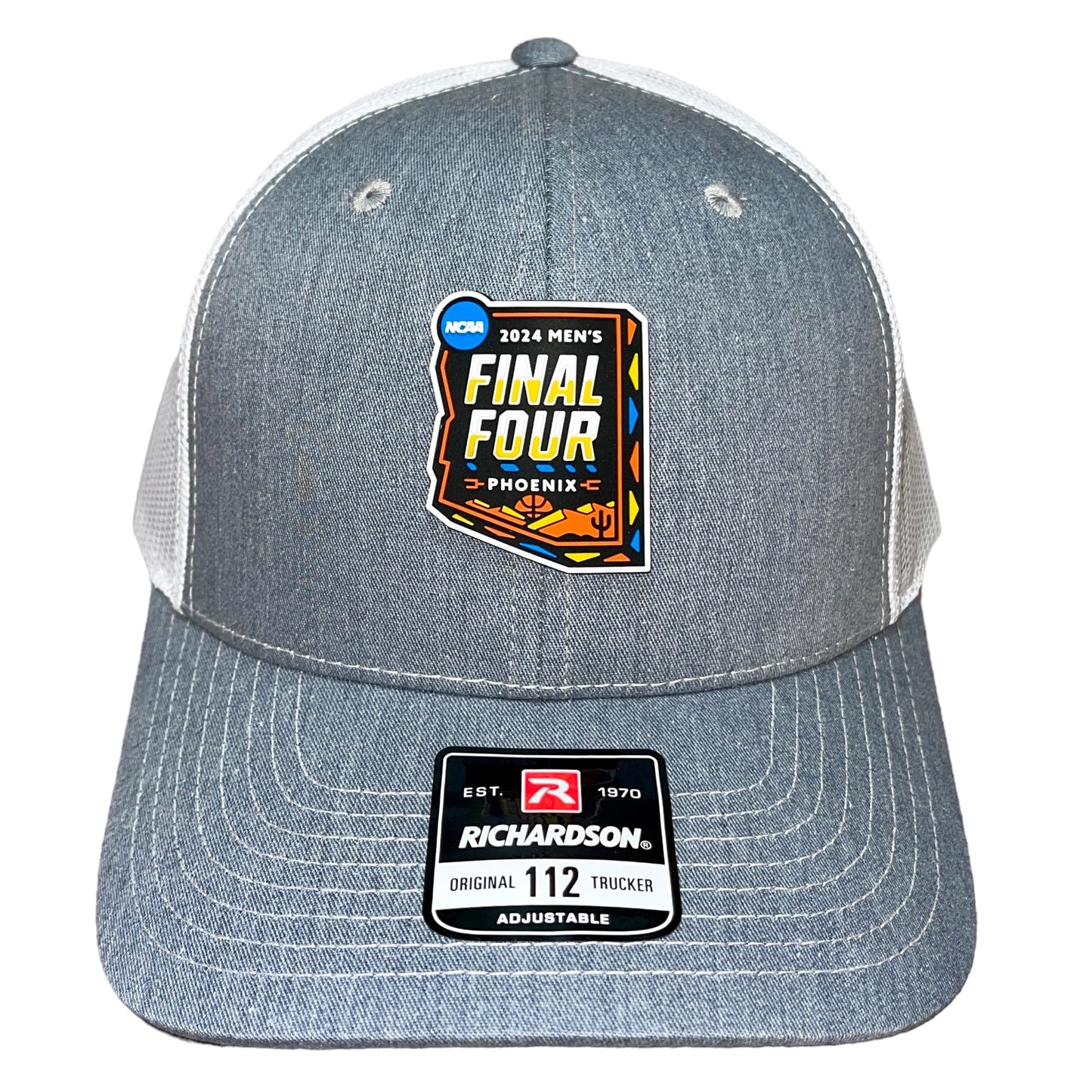 2024 March Madness- Final Four 3D Snapback Trucker Hat- Heather Grey/ White