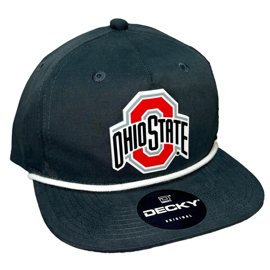 Ohio State Buckeyes 3D Classic Rope Hat- Charcoal/ White