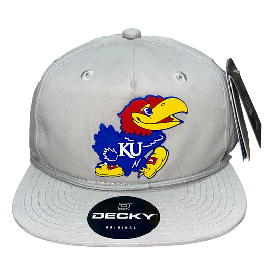 Kansas Jayhawks 3D Classic Rope Hat- Grey