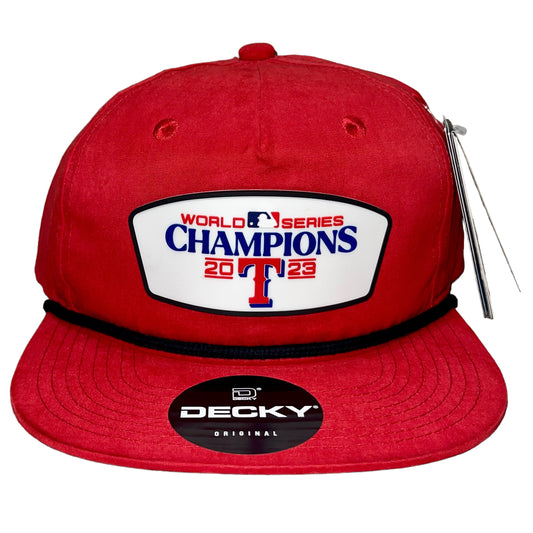 Texas Rangers 2023 World Series Champions 3D Classic Rope Hat- Red/ Black