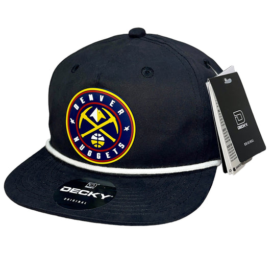 Denver Nuggets 3D Classic Rope Hat- Black/ White - Ten Gallon Hat Co.