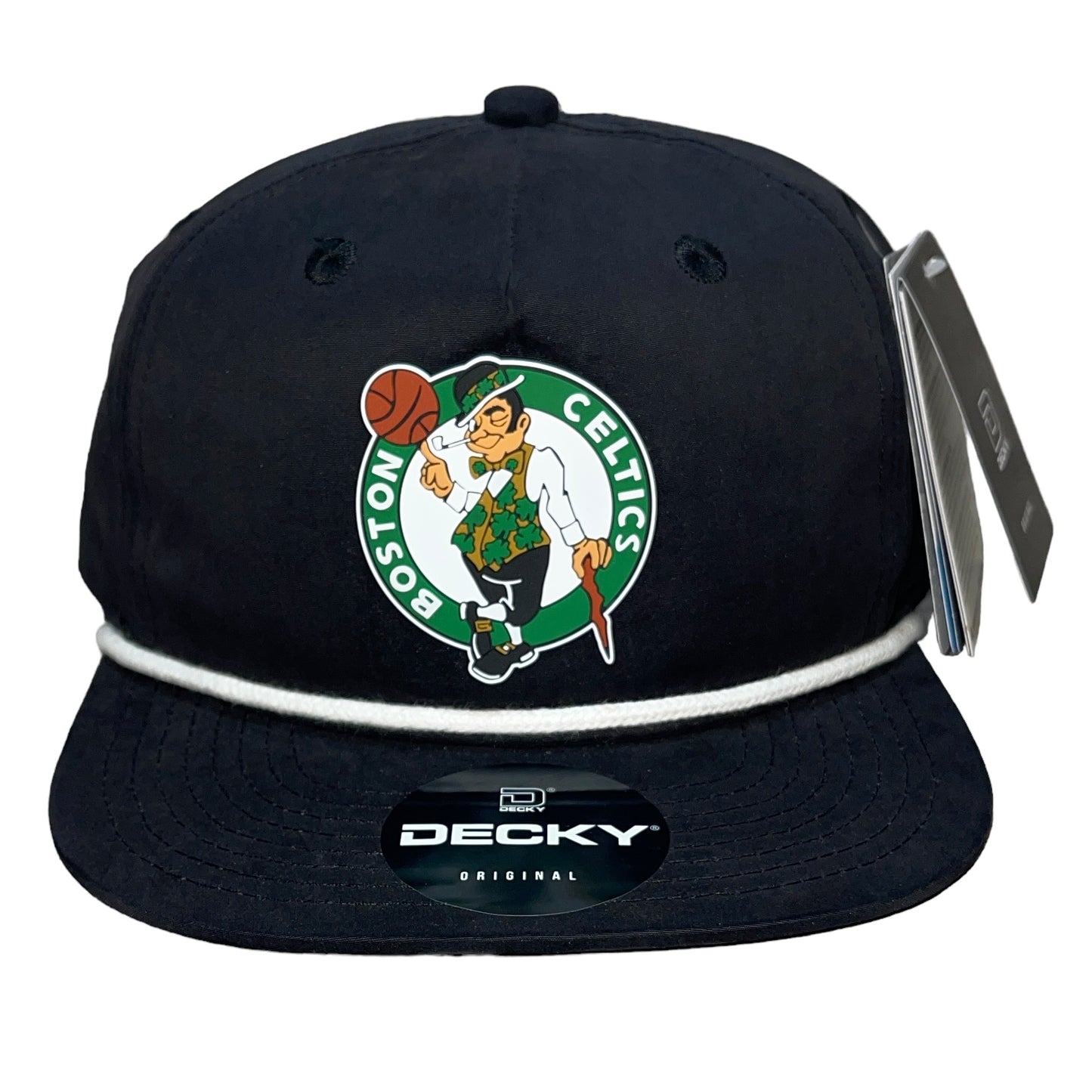 Boston Celtics 3D Classic Rope Hat- Black/ White - Ten Gallon Hat Co.