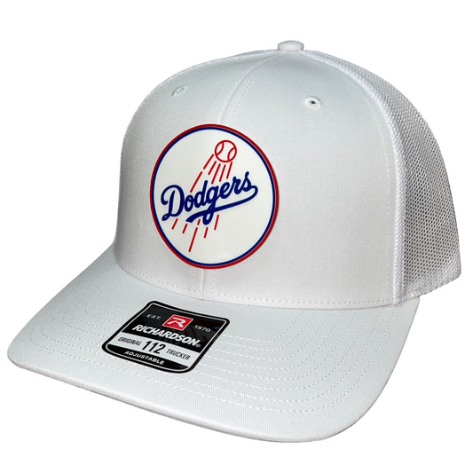 Los Angeles Dodgers 3D Snapback Trucker Hat- White - Ten Gallon Hat Co.