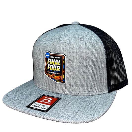 2024 March Madness- Final Four 3D Patch Wool Blend Flat Bill Hat- Heather Grey/ Black