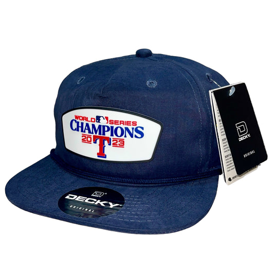 Texas Rangers 2023 World Series Champions 3D Classic Rope Hat- Navy/ White