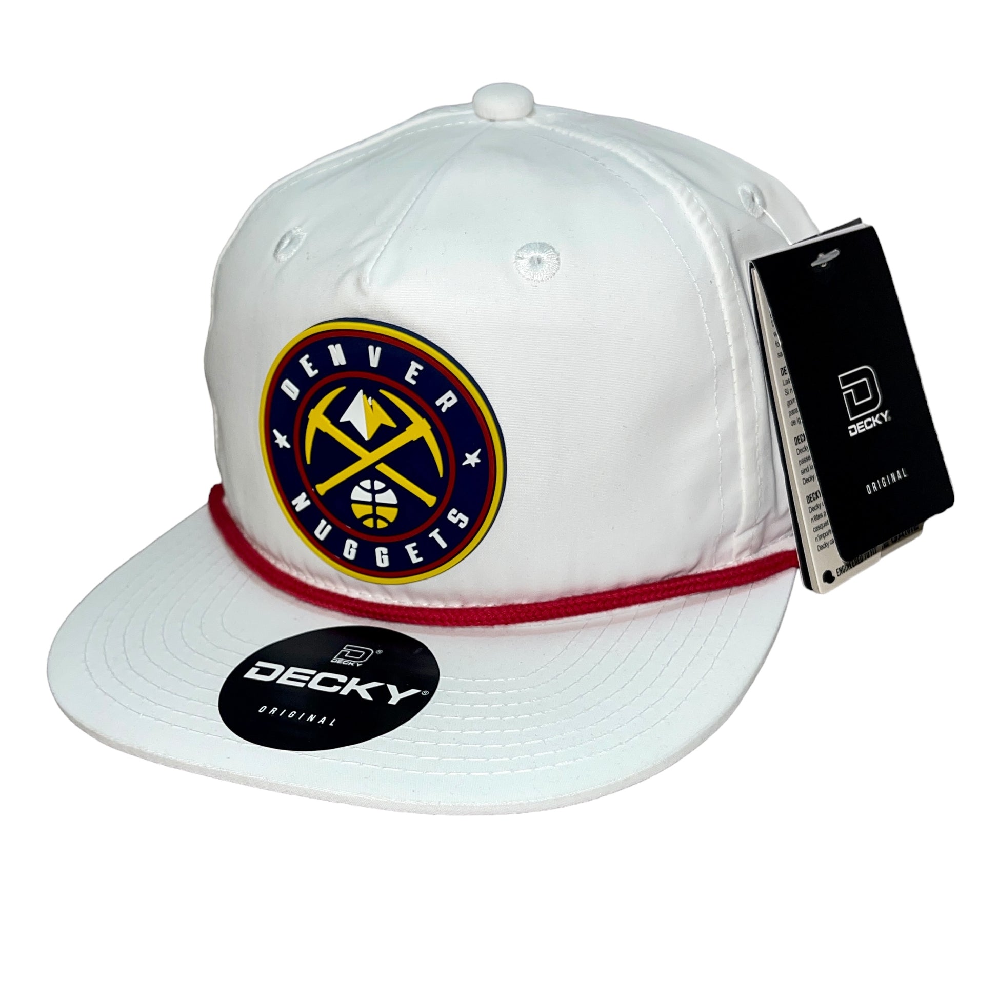 Denver Nuggets 3D Classic Rope Hat- White/ Red - Ten Gallon Hat Co.