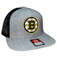 Boston Bruins 3D Wool Blend Flat Bill Hat- Heather Grey/ Black - Ten Gallon Hat Co.